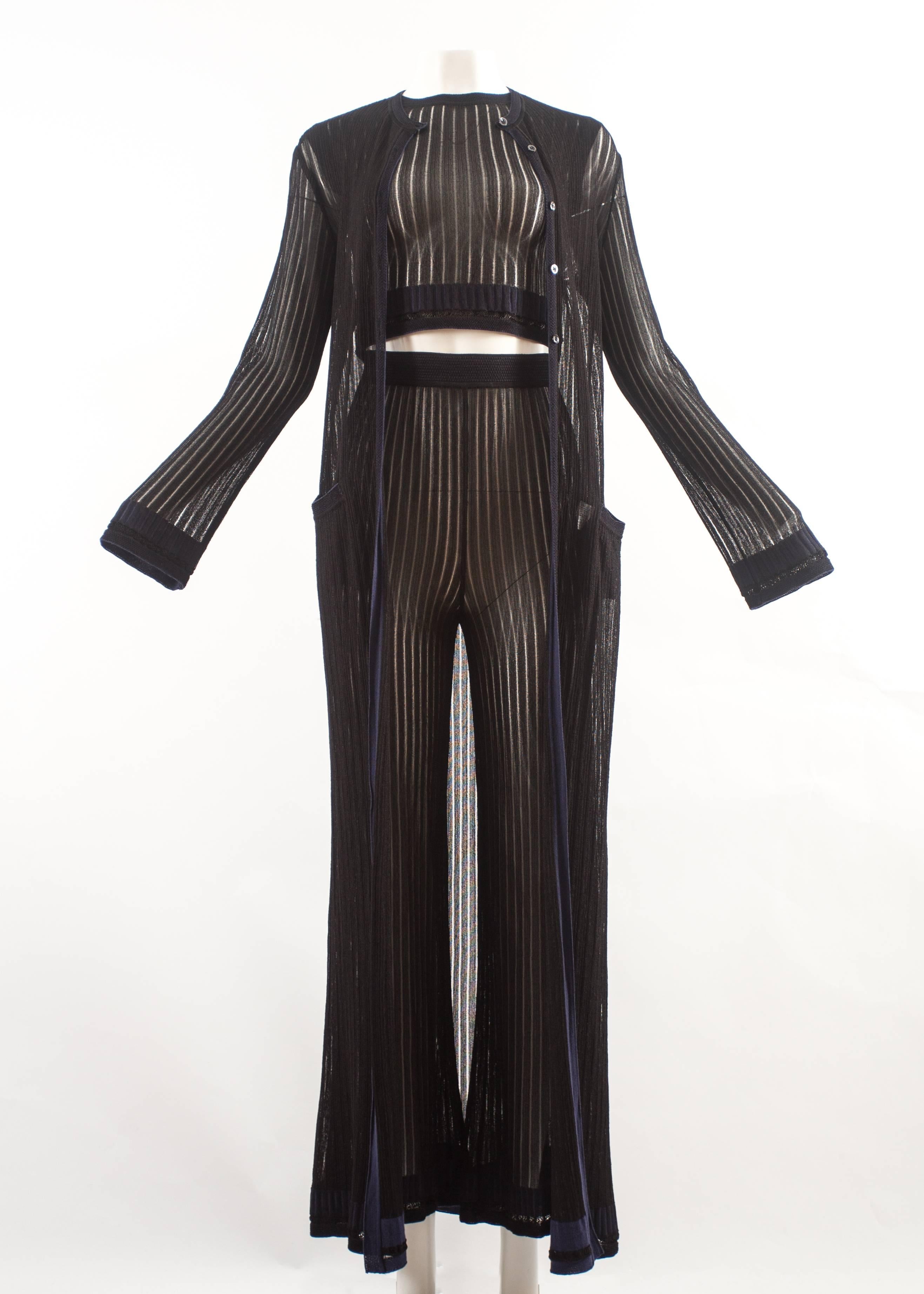 Alaia printemps-été 1992 - Ensemble 3 pièces en tricot
