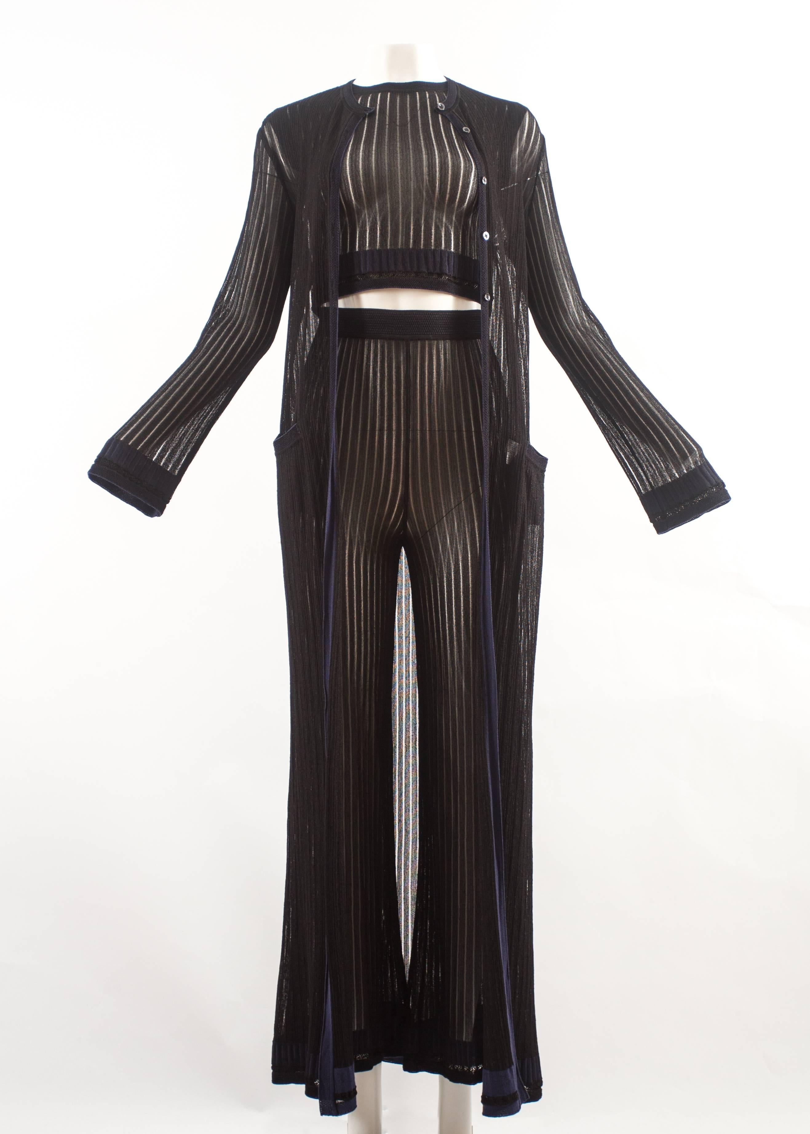 Alaia Spring-Summer 1992 3 piece knitted ensemble
