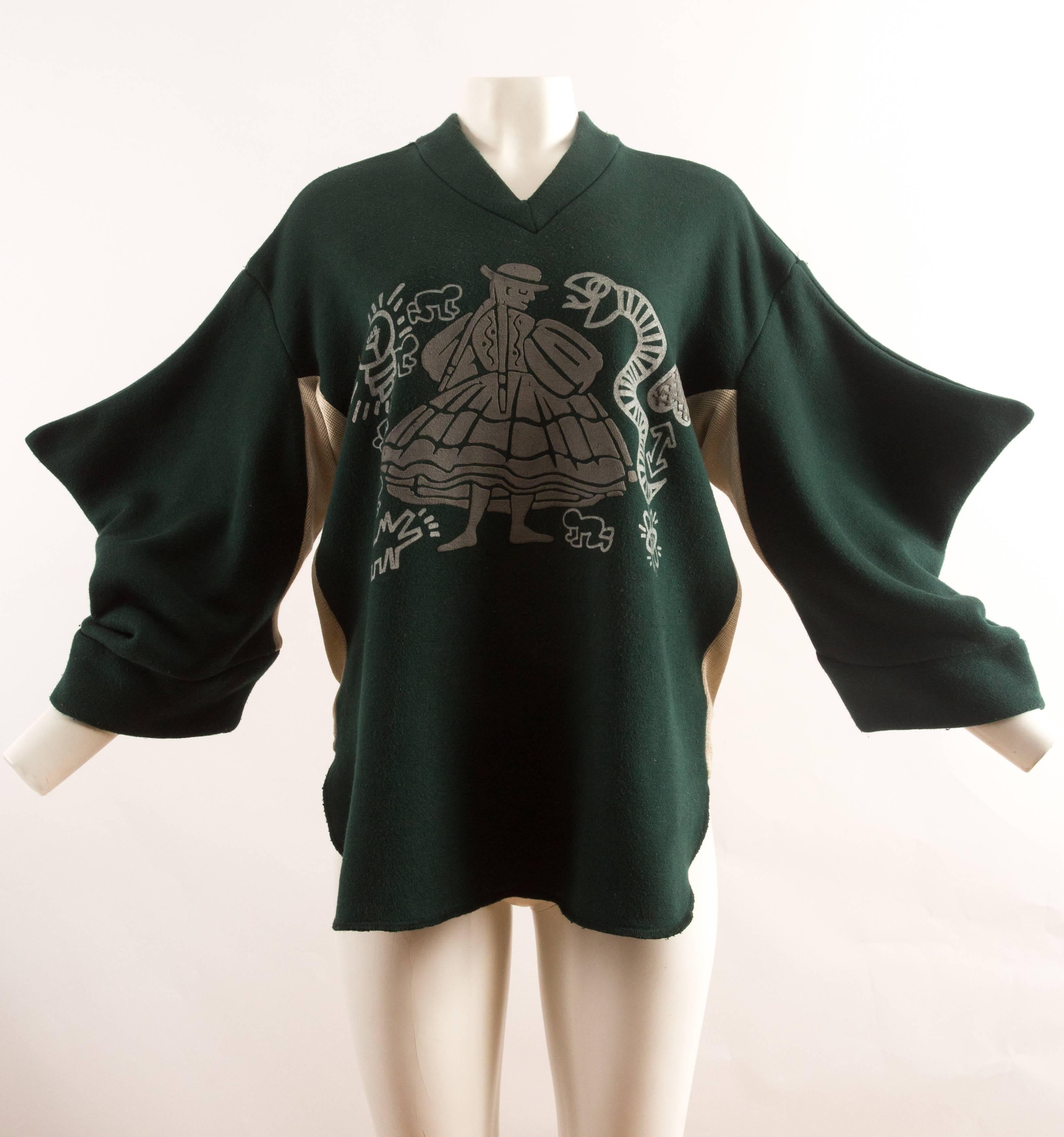 Worlds End by Vivienne Westwood and Malcolm McLaren Autumn-Winter 1983 Keith Haring 'Witches' oversized jersey sweater 