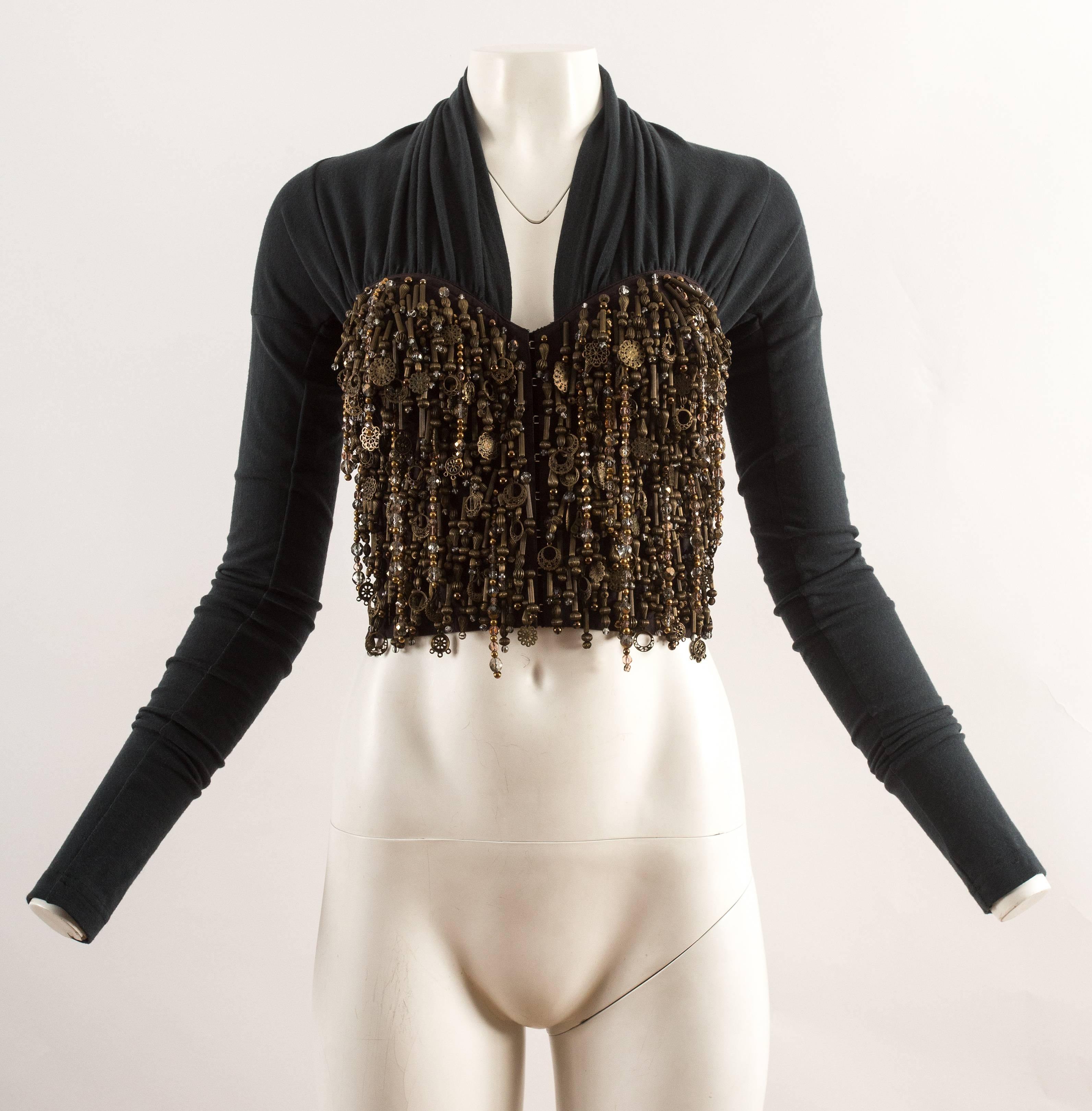 Dolce & Gabbana Autumn-Winter 1990 beaded corset blouse 