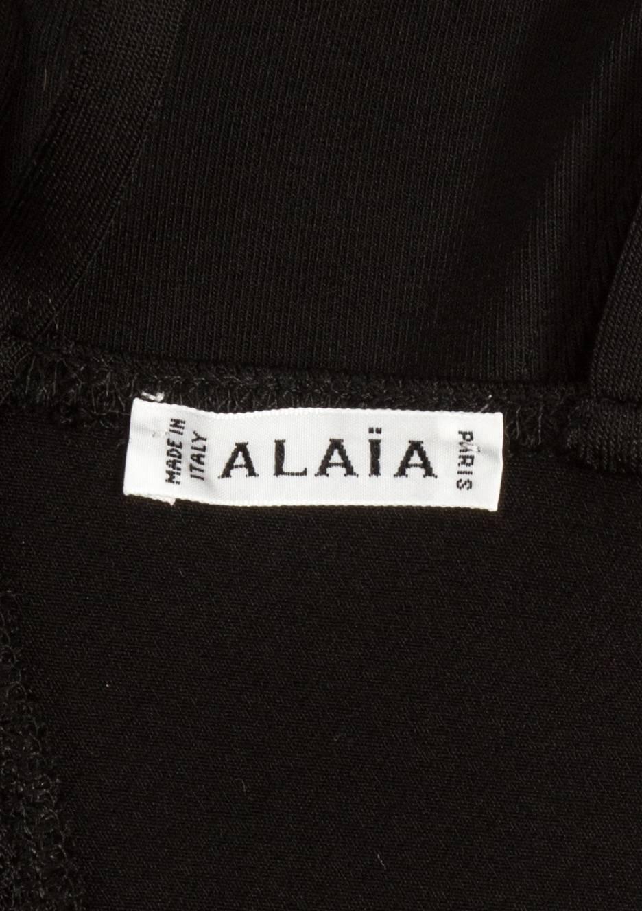 Black Alaia Spring-Symmer 1990 black bodysuit 