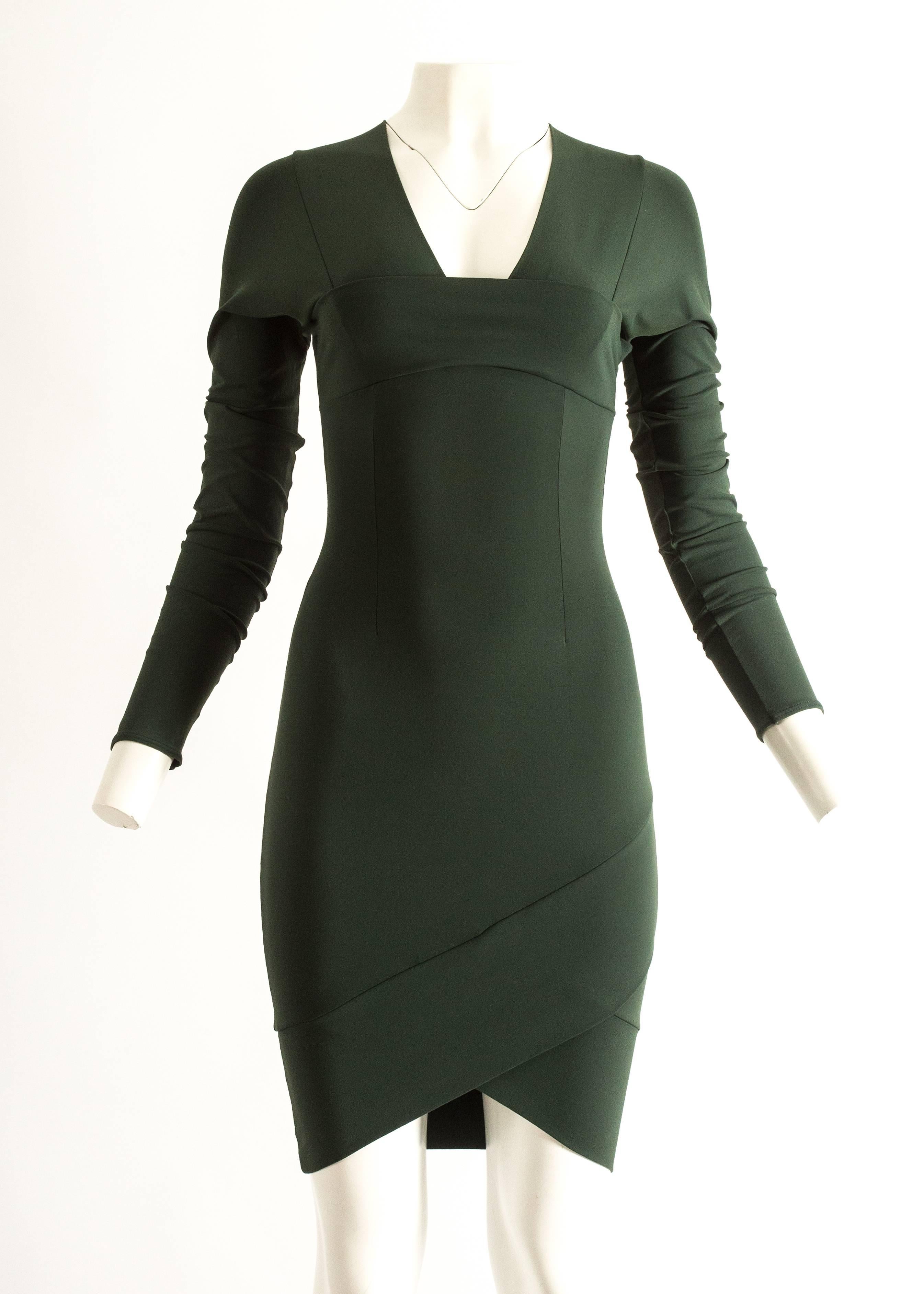 green spandex dress