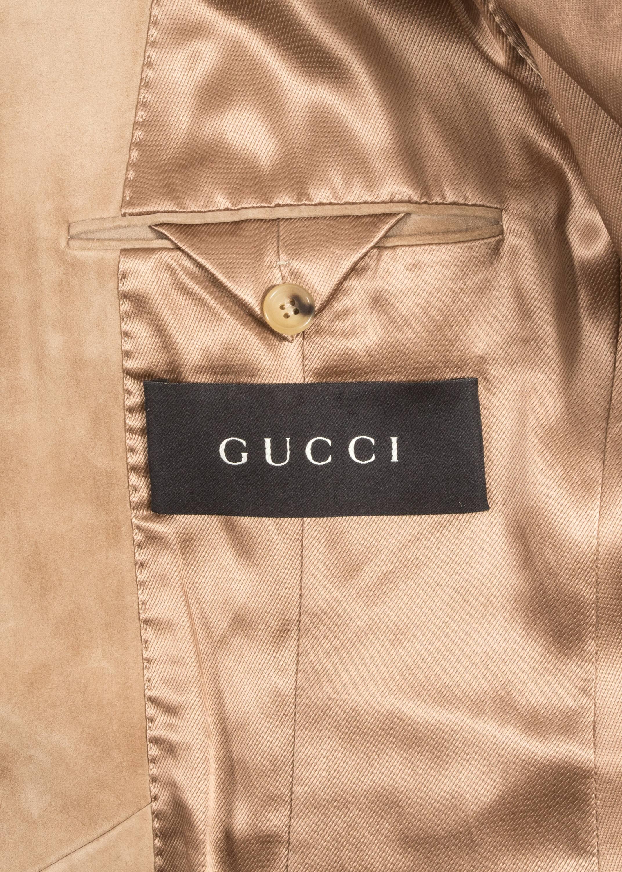 Gucci Men's suede two piece suit  3