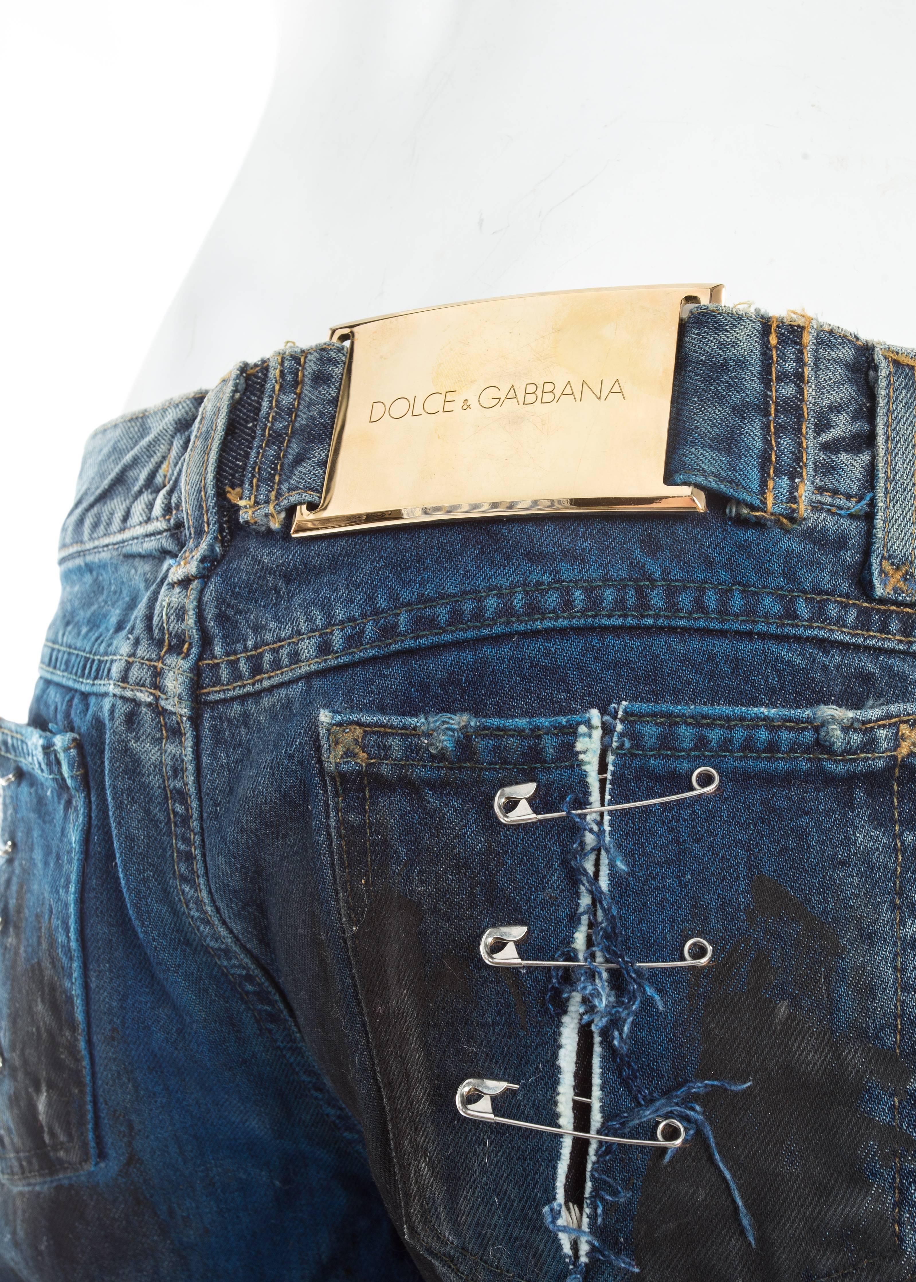 Dolce & Gabbana waxed denim 