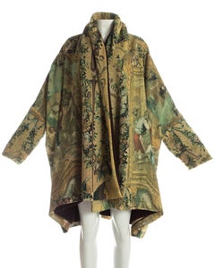 Dolce & Gabbana wool crepe reversible blanket coat, c. 1989-90