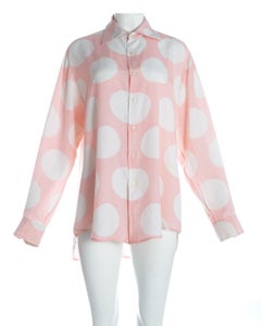 Vivienne Westwood unisex pink and white polkadot shirt, S/S 1985