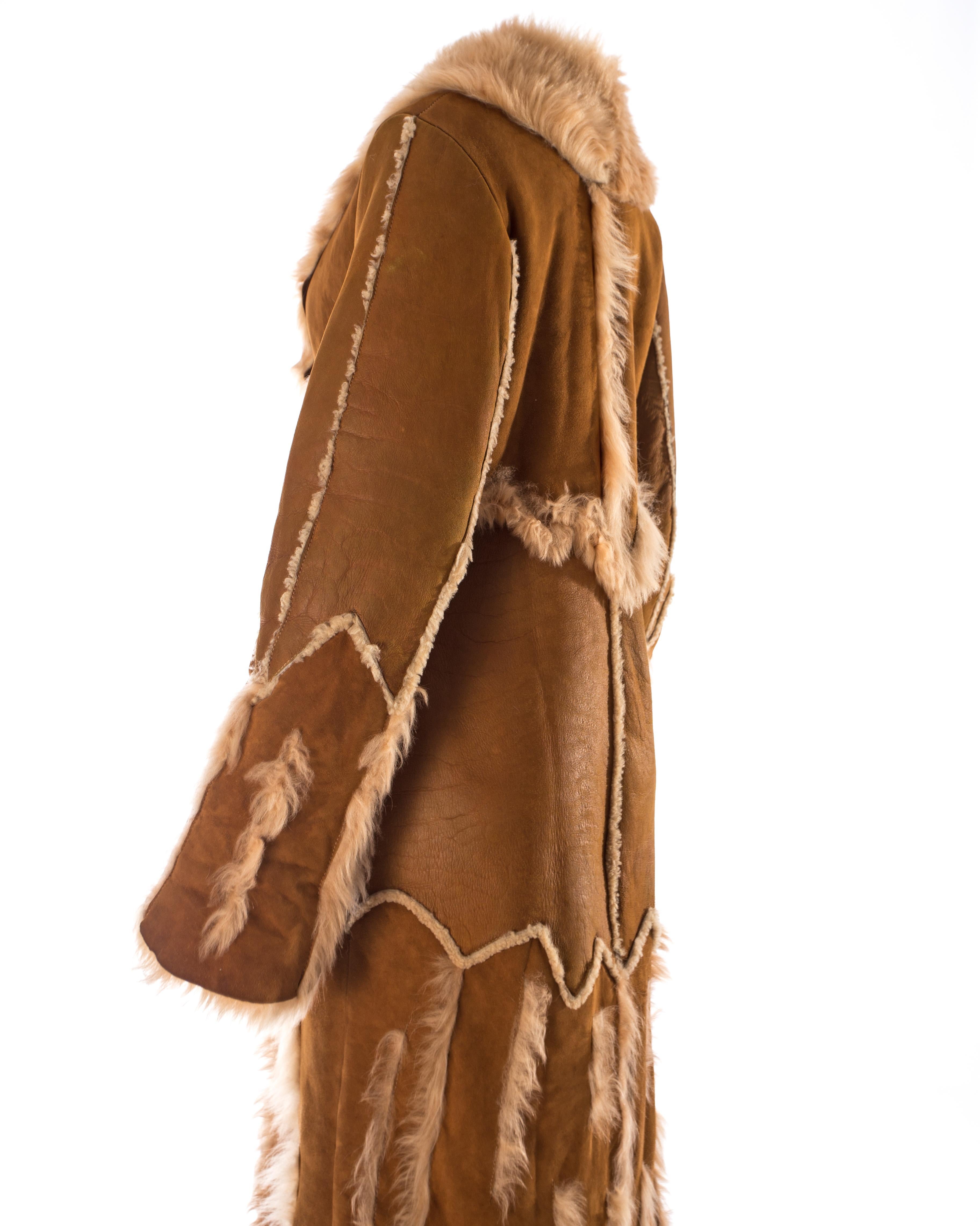 Alexander McQueen shearling sheepskin full length coat, A / W 1996 In Excellent Condition In London, GB