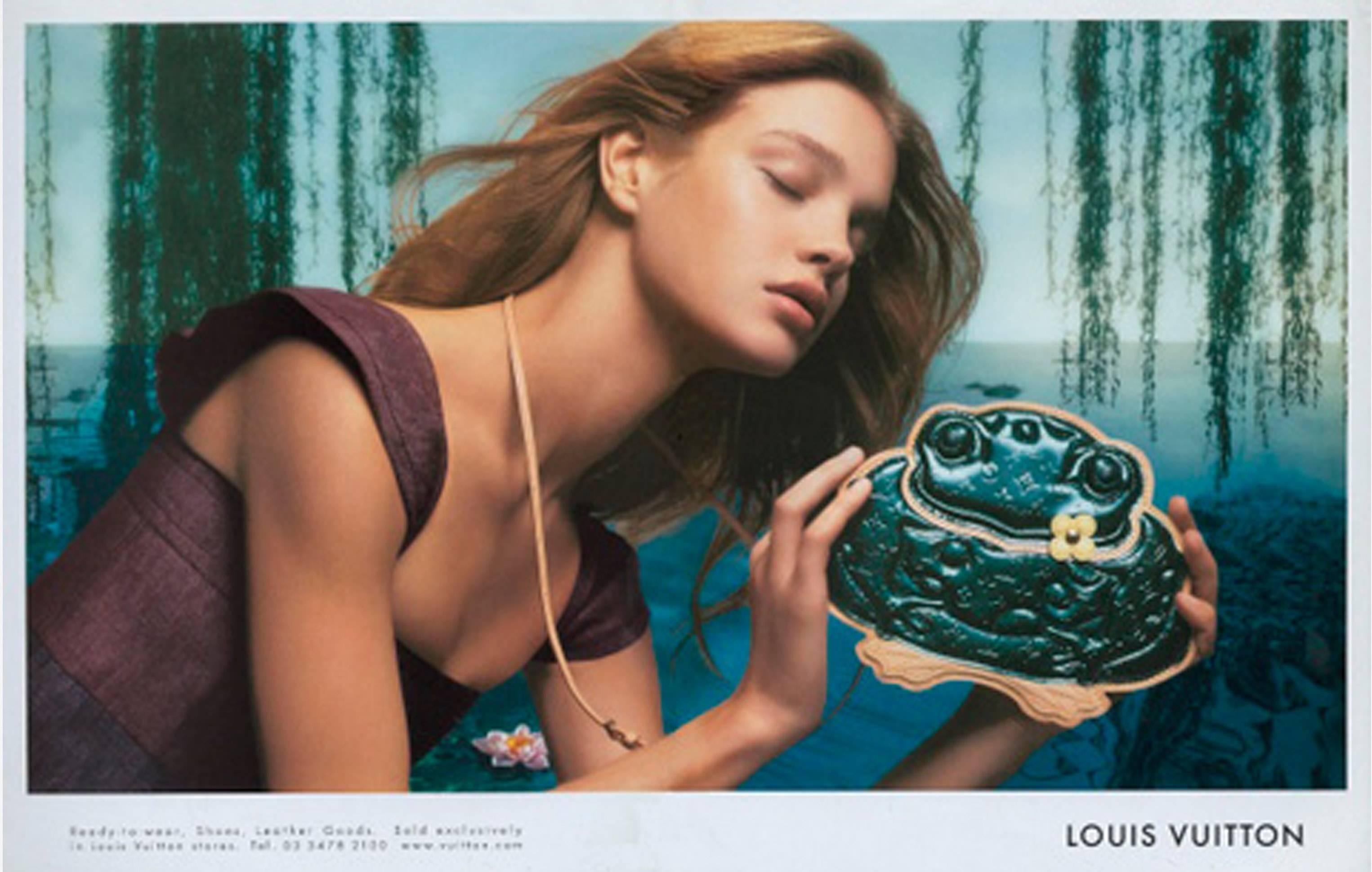 Blue Louis Vuitton Limited Edition Conte De Fees Frog Crossbody Bag c. 2002