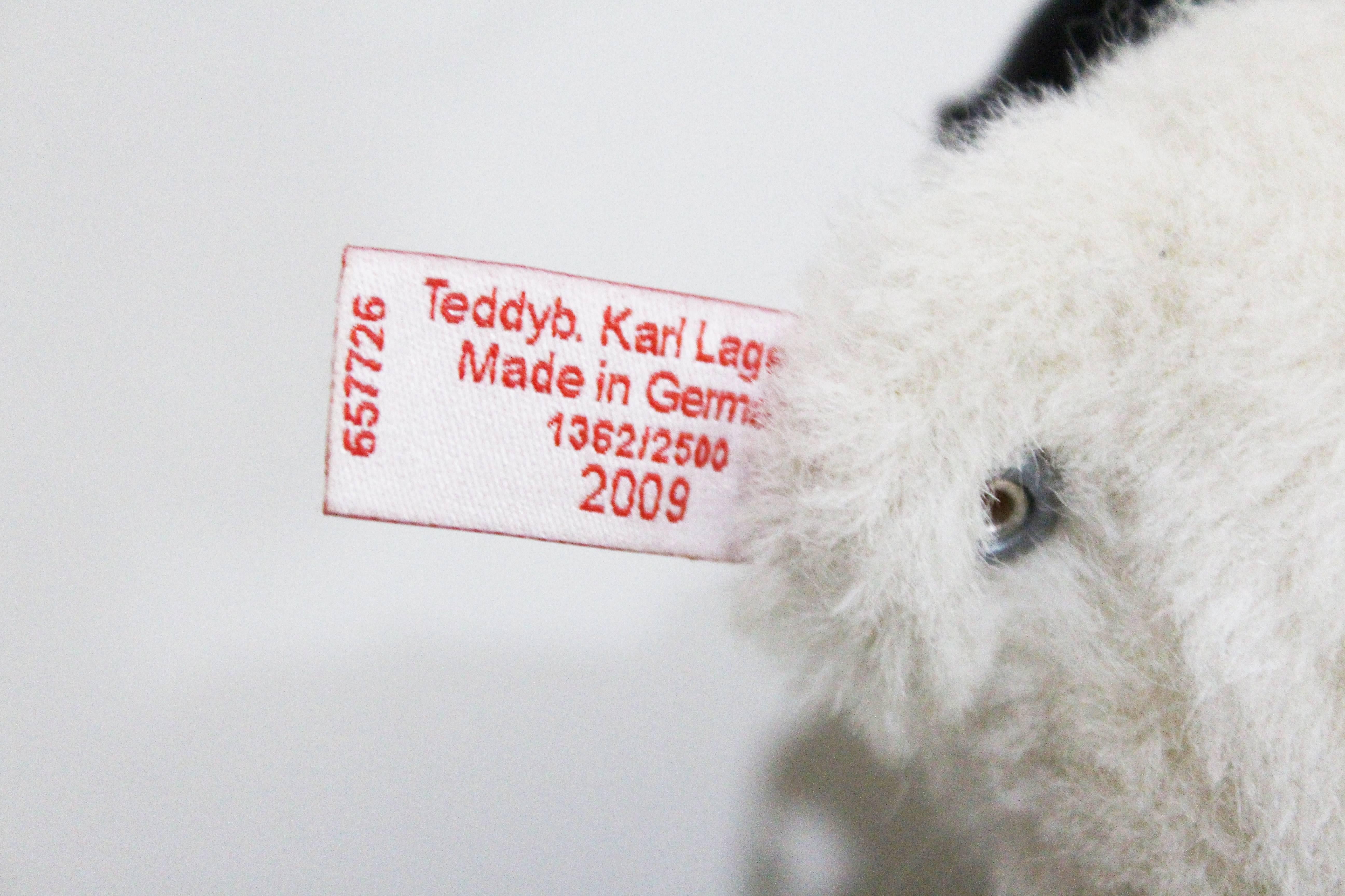 Black Collectors Limited Edition Steiff Karl Lagerfeld Teddy Bear c. 2009