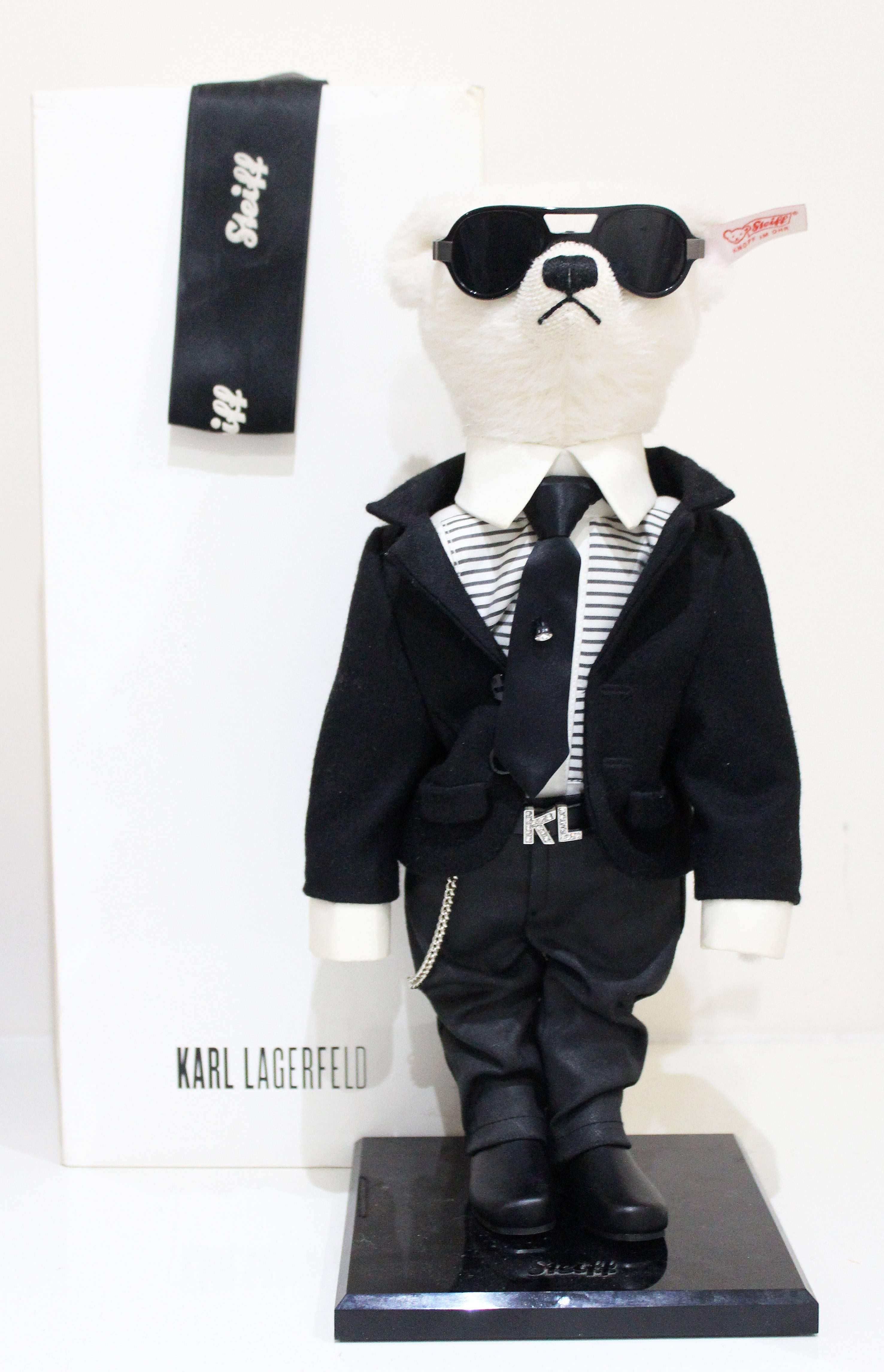 Collectors Limited Edition Steiff Karl Lagerfeld Teddy Bear c. 2009 In Excellent Condition In London, GB