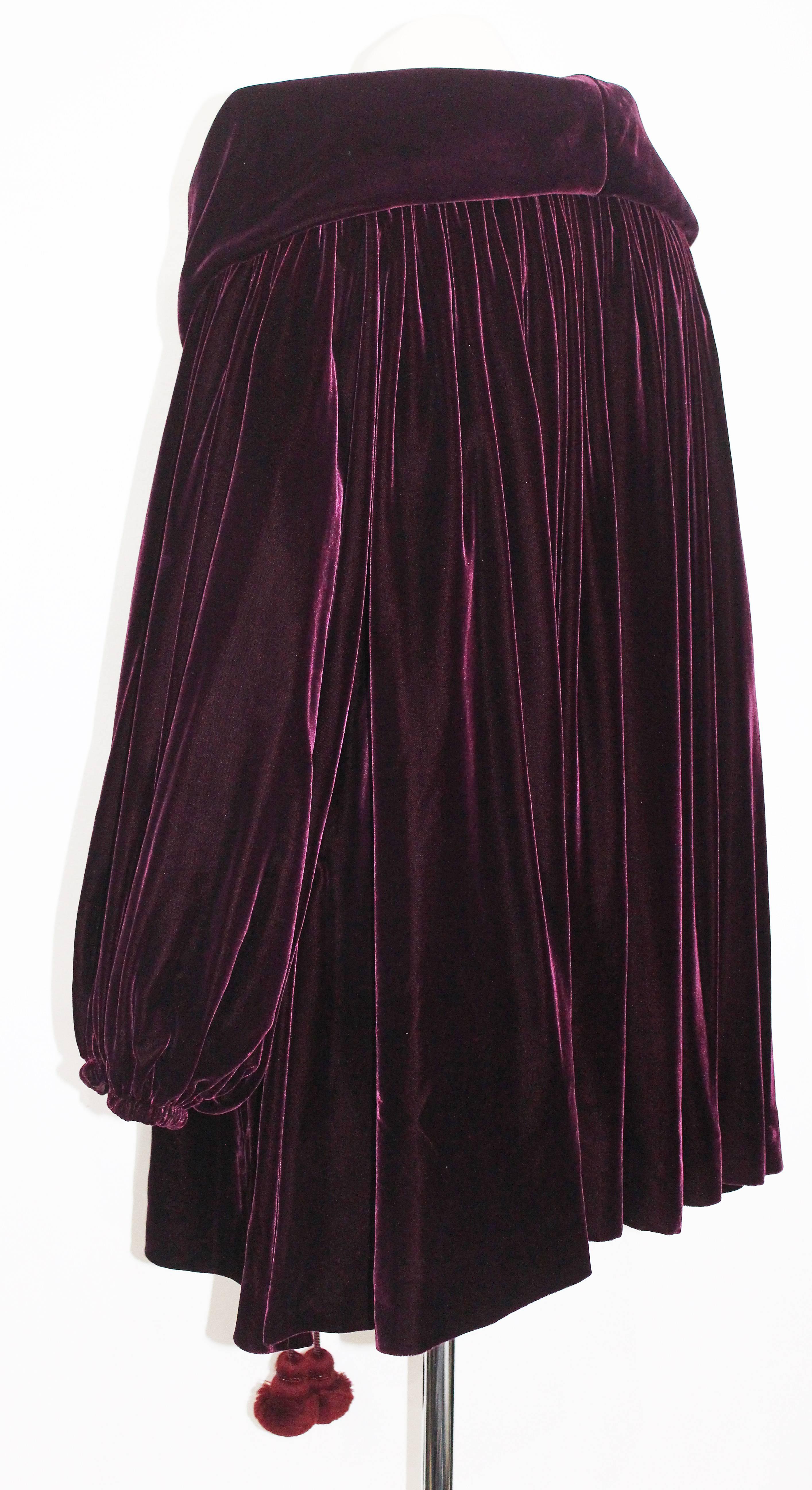 Black 1990s Gianfranco Ferré for Christian Dior Silk Velvet Opera Coat 