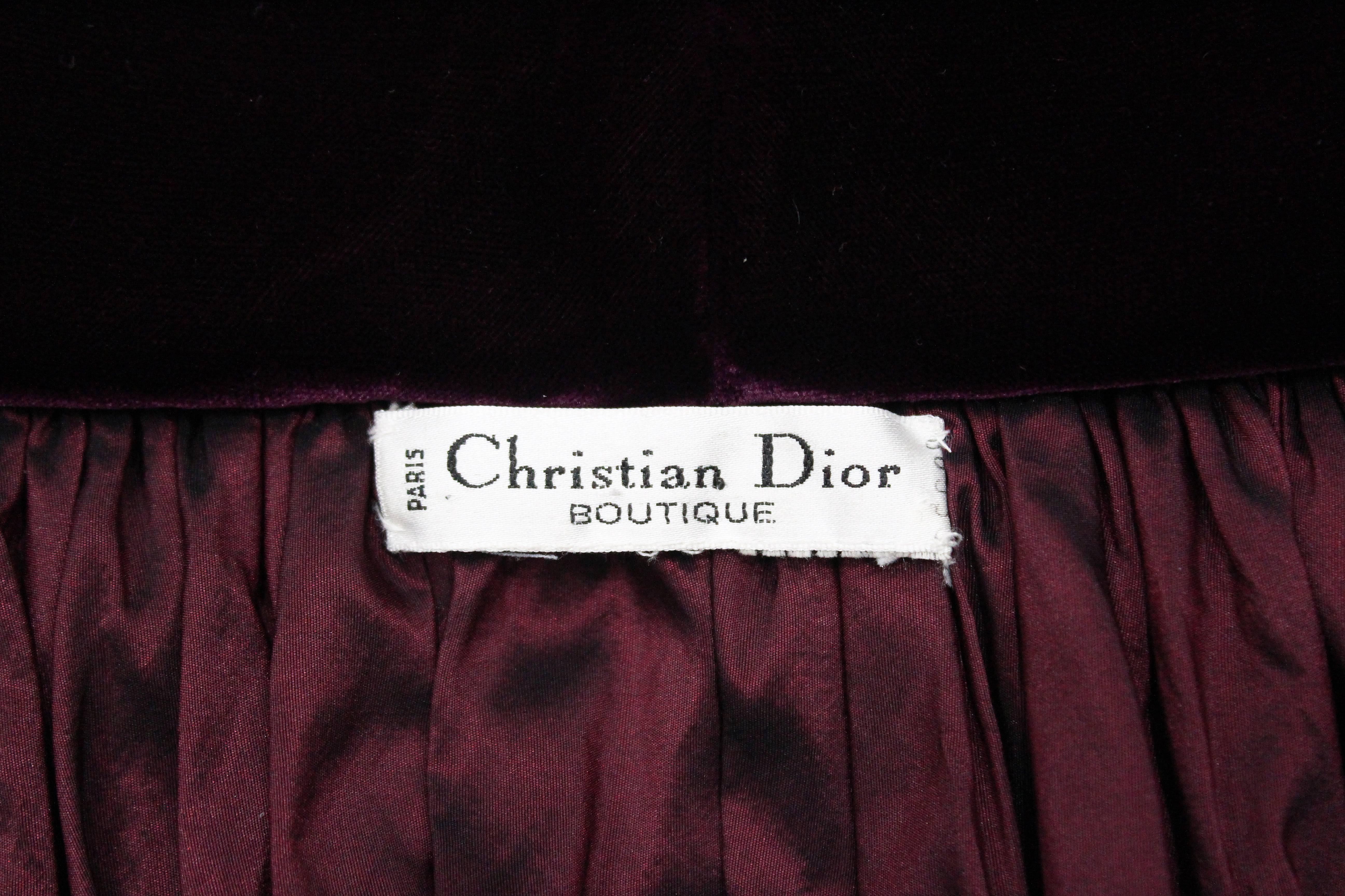 Women's 1990s Gianfranco Ferré for Christian Dior Silk Velvet Opera Coat 