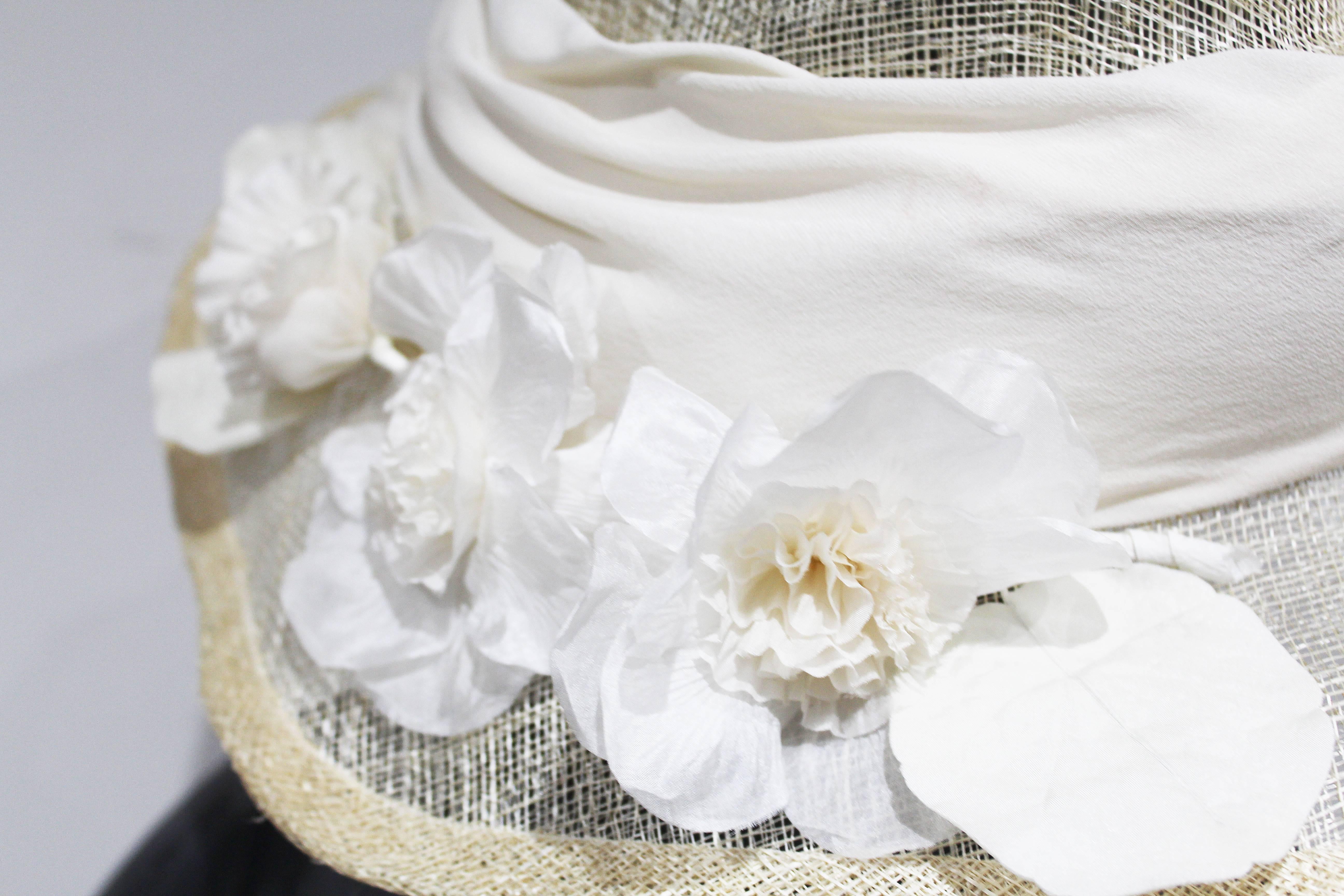 Christian Dior Haute Couture Floral Wide Brim Hat 1