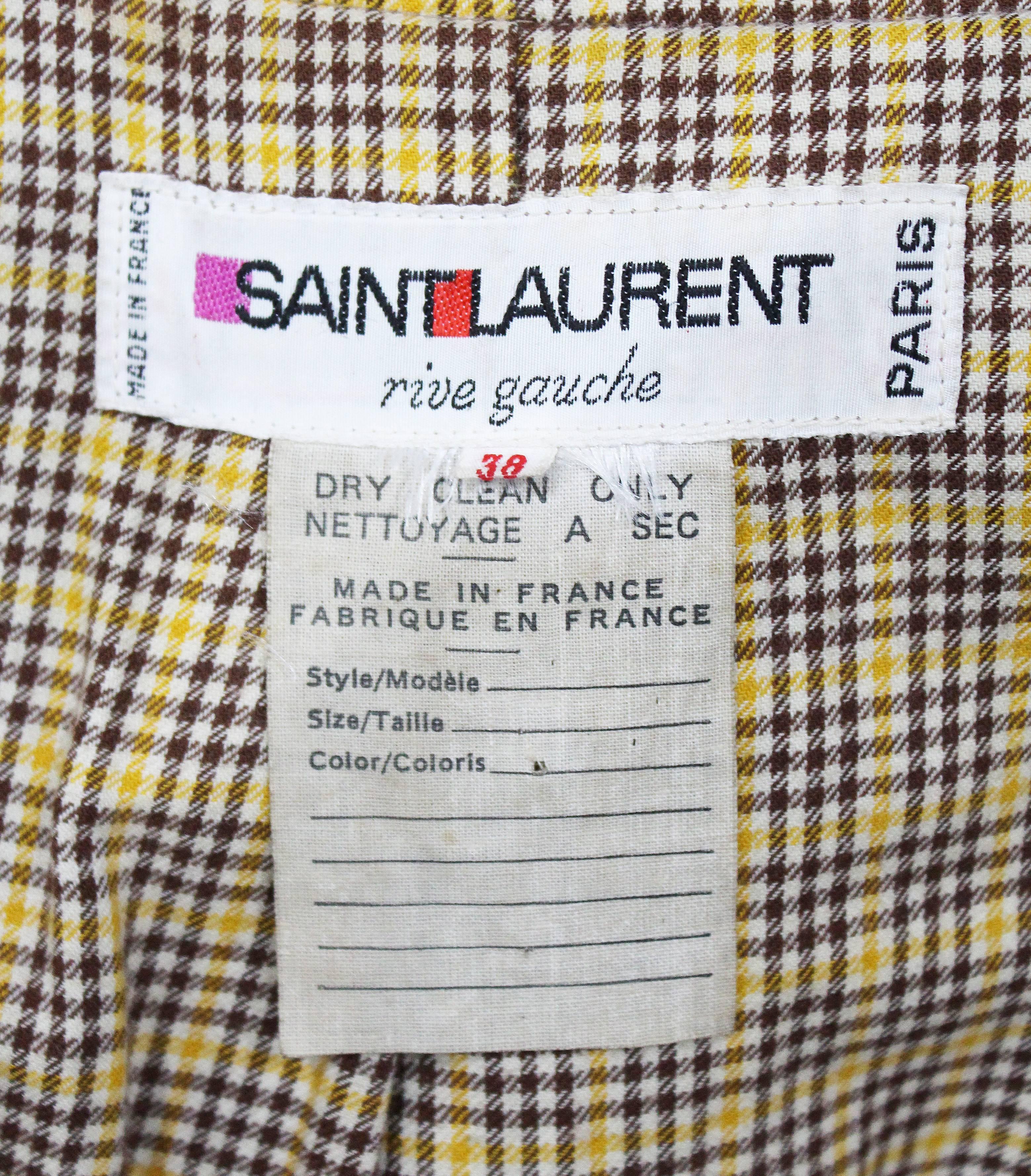 1970s Yves Saint Laurent camel hooded Loden coat, Fall 1975 1