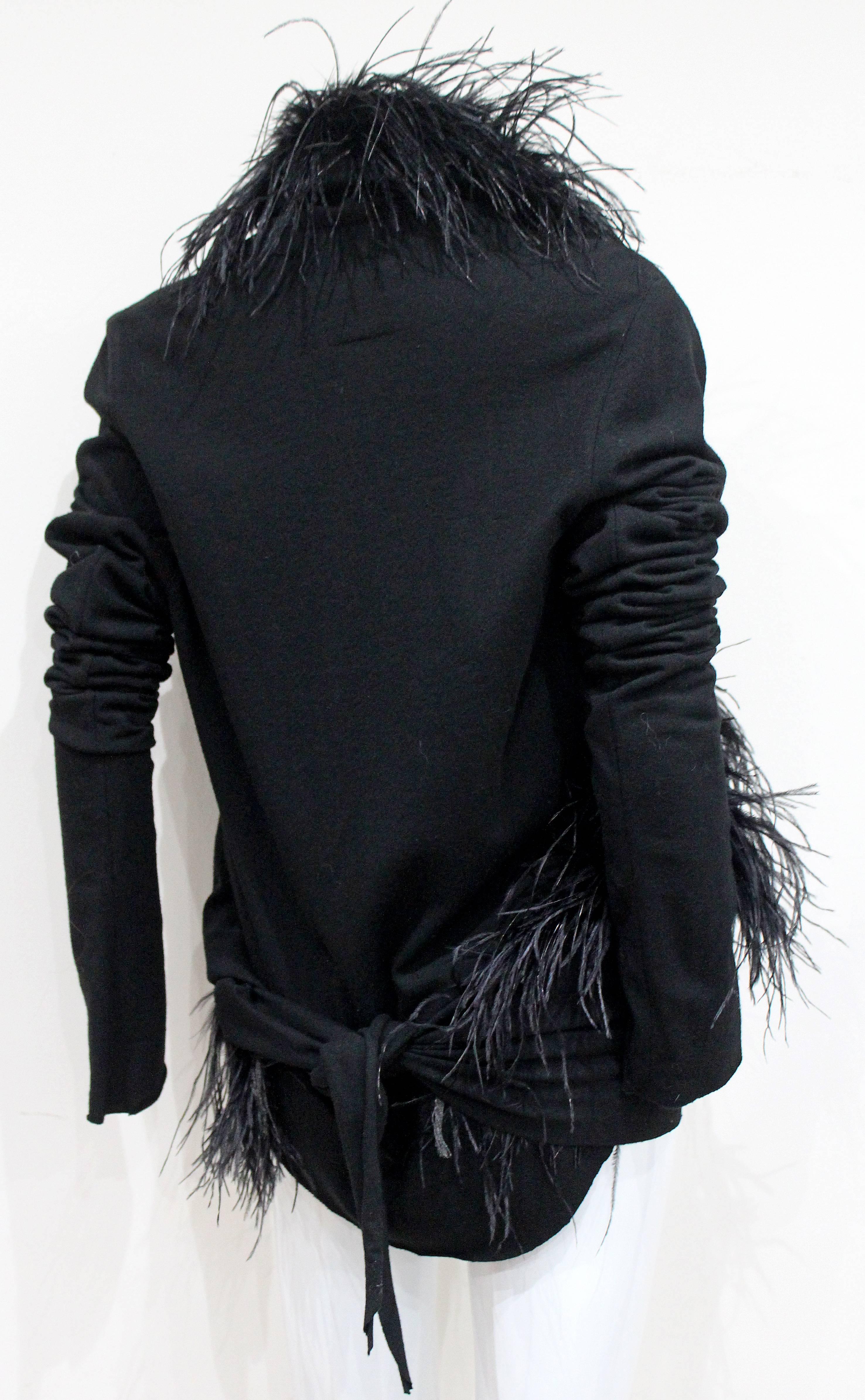 1990s Vivienne Westwood ostrich feather wool wrap cardigan  In Excellent Condition In London, GB