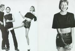 Important Gianni Versace safety pin leather mini skirt, Fall 1994