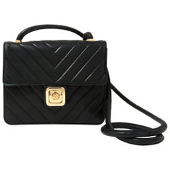 Vintage Chanel Black Lamb Leather Bag