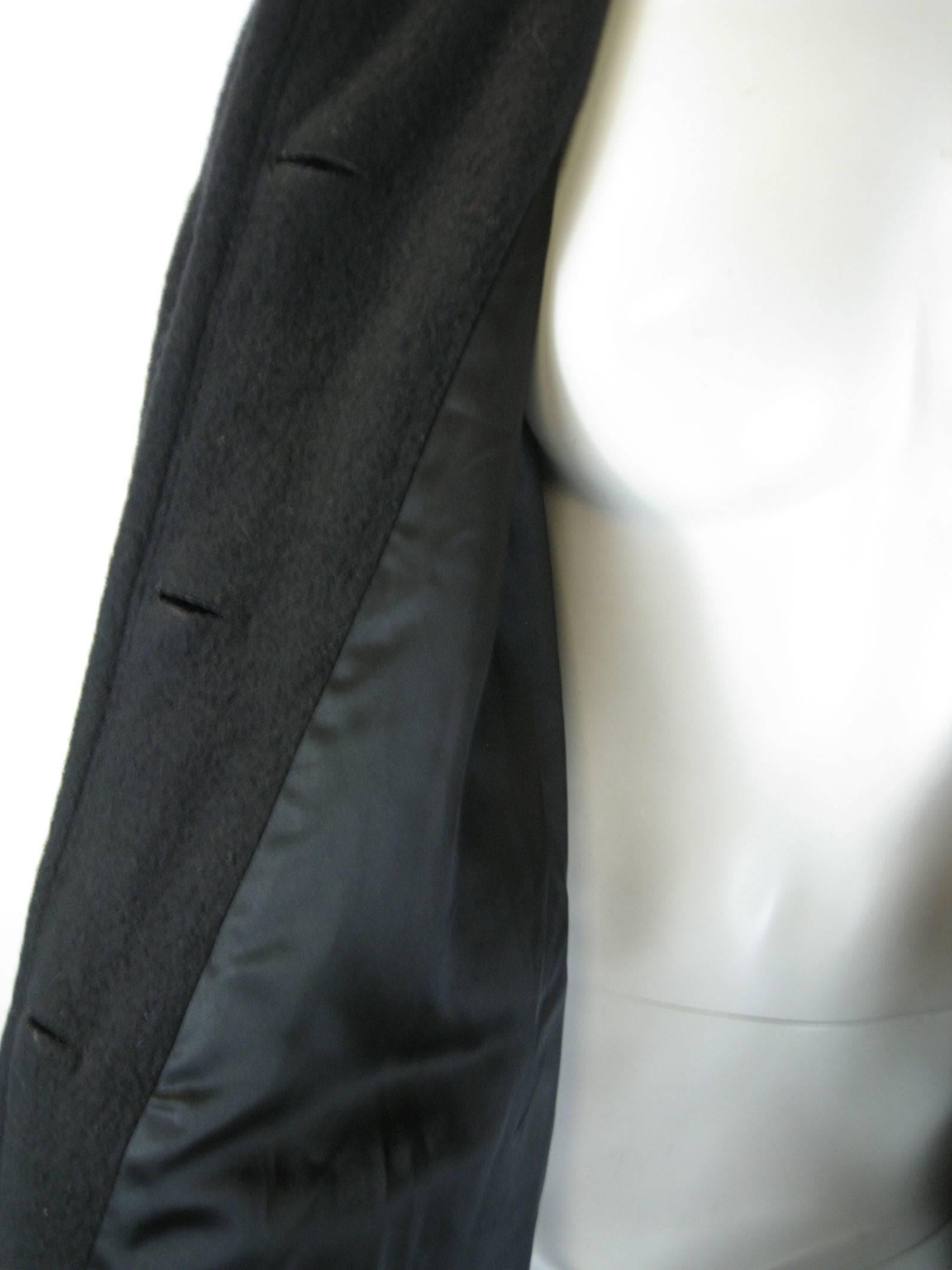 Women's Yves Saint Laurent RIve Gauche Oversize Black Swing Coat