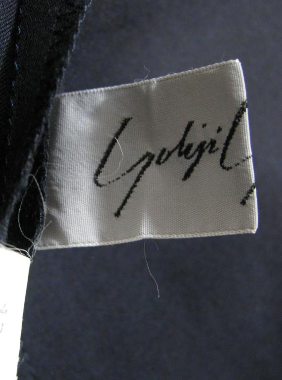 Yohji Yamamoto Navy Blue Shoulder Cut Out Dress For Sale 2