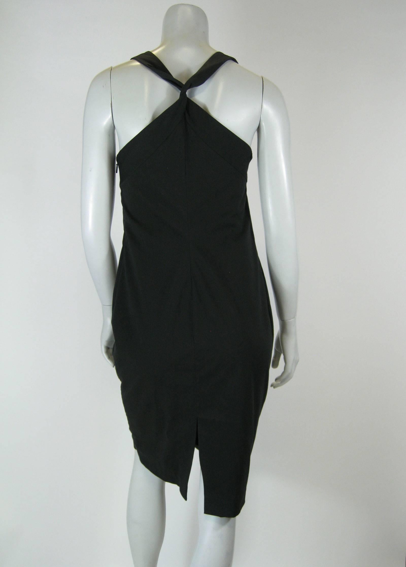 Gucci Black Empire Waist Sleevless BodyCon Dress In Excellent Condition In Oakland, CA