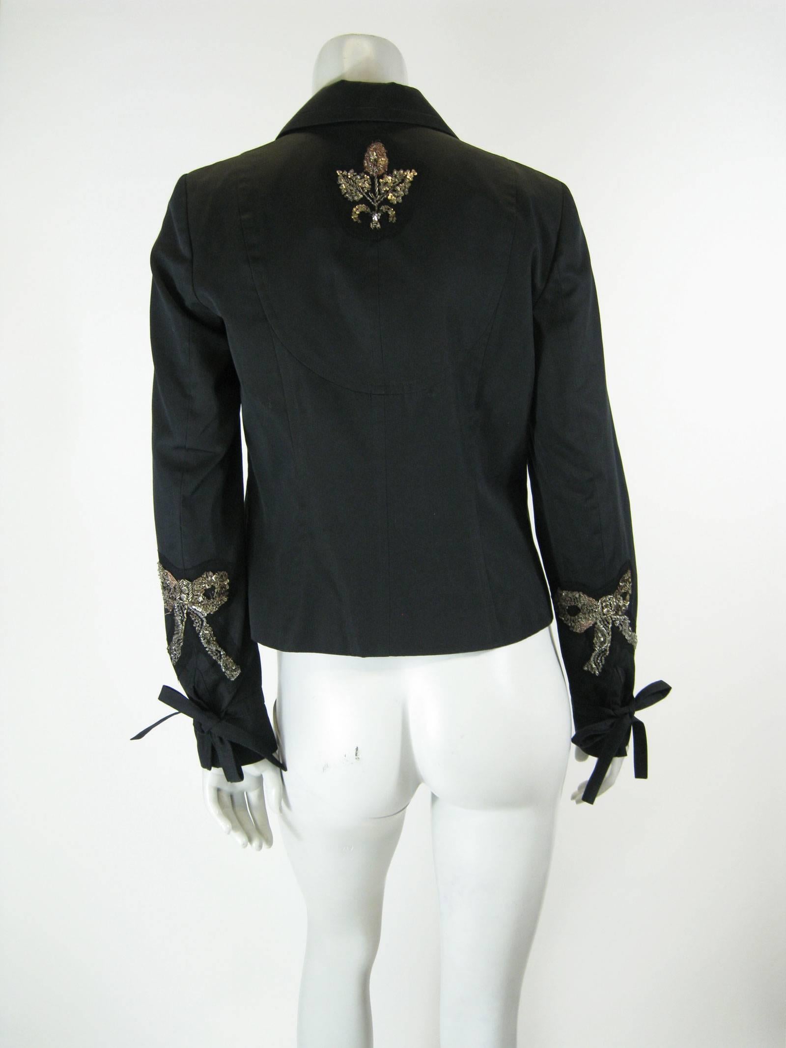 Kenzo Black Embellished Beaded Jacket 1