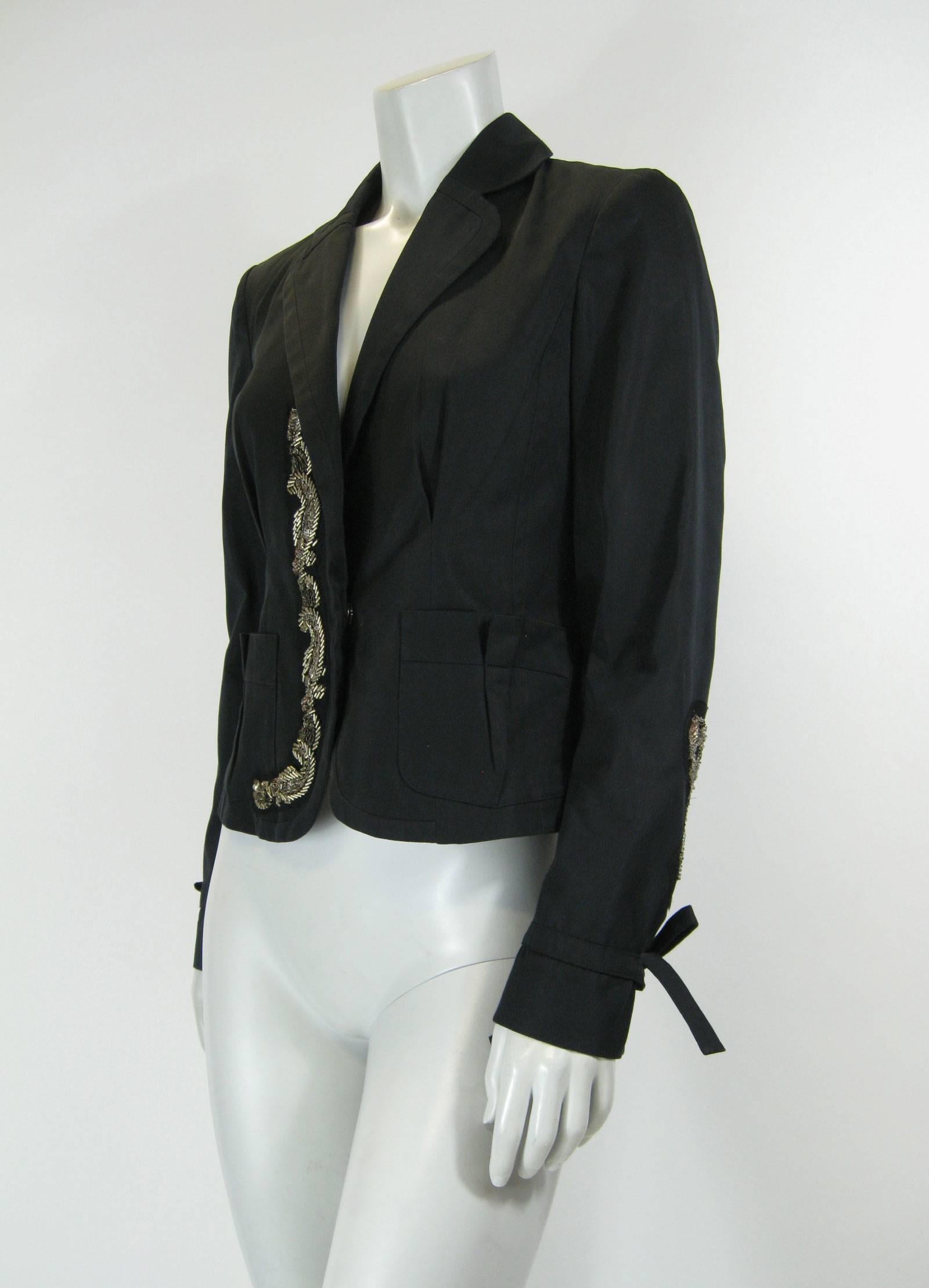 embellished beaded blazer