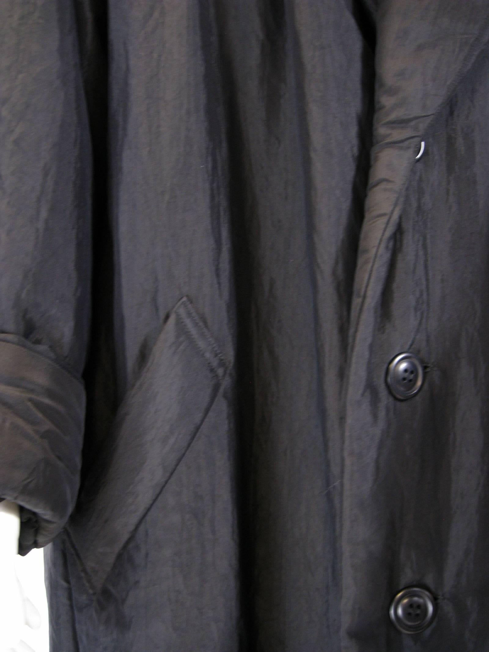 Women's or Men's Issey Miyake Black Oversize Windcoat