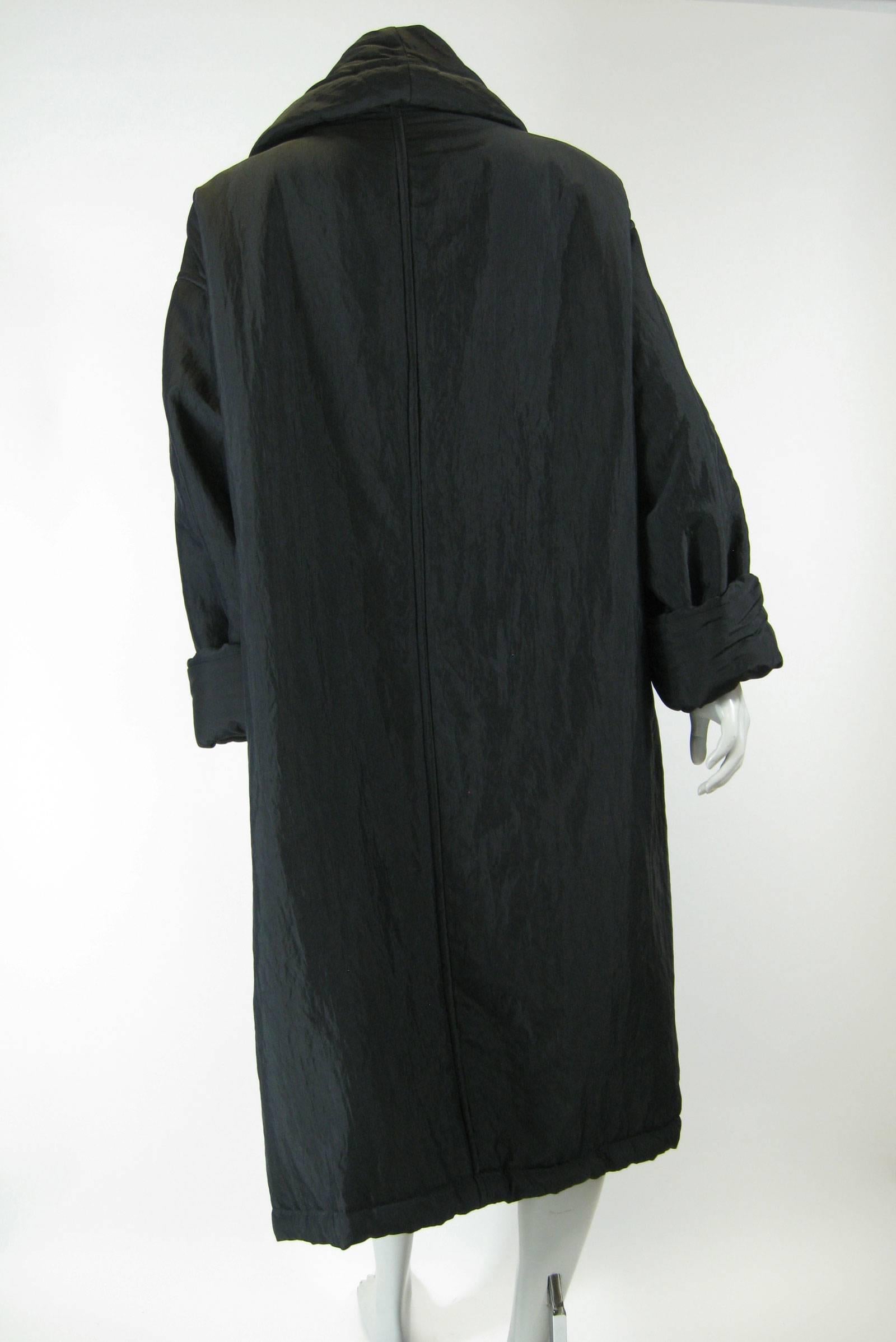 Issey Miyake Black Oversize Windcoat 1