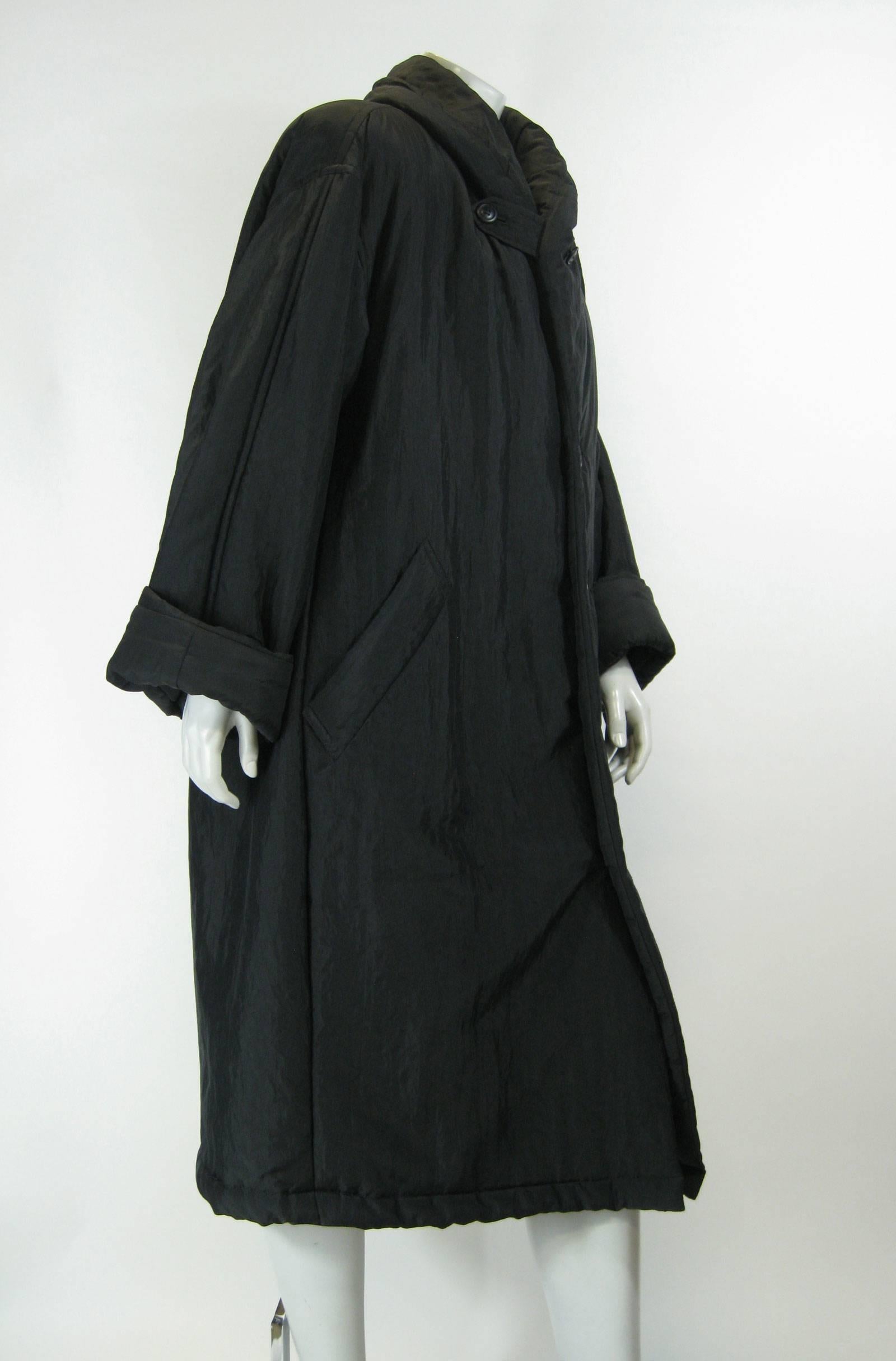 Issey Miyake Black Oversize Windcoat 2