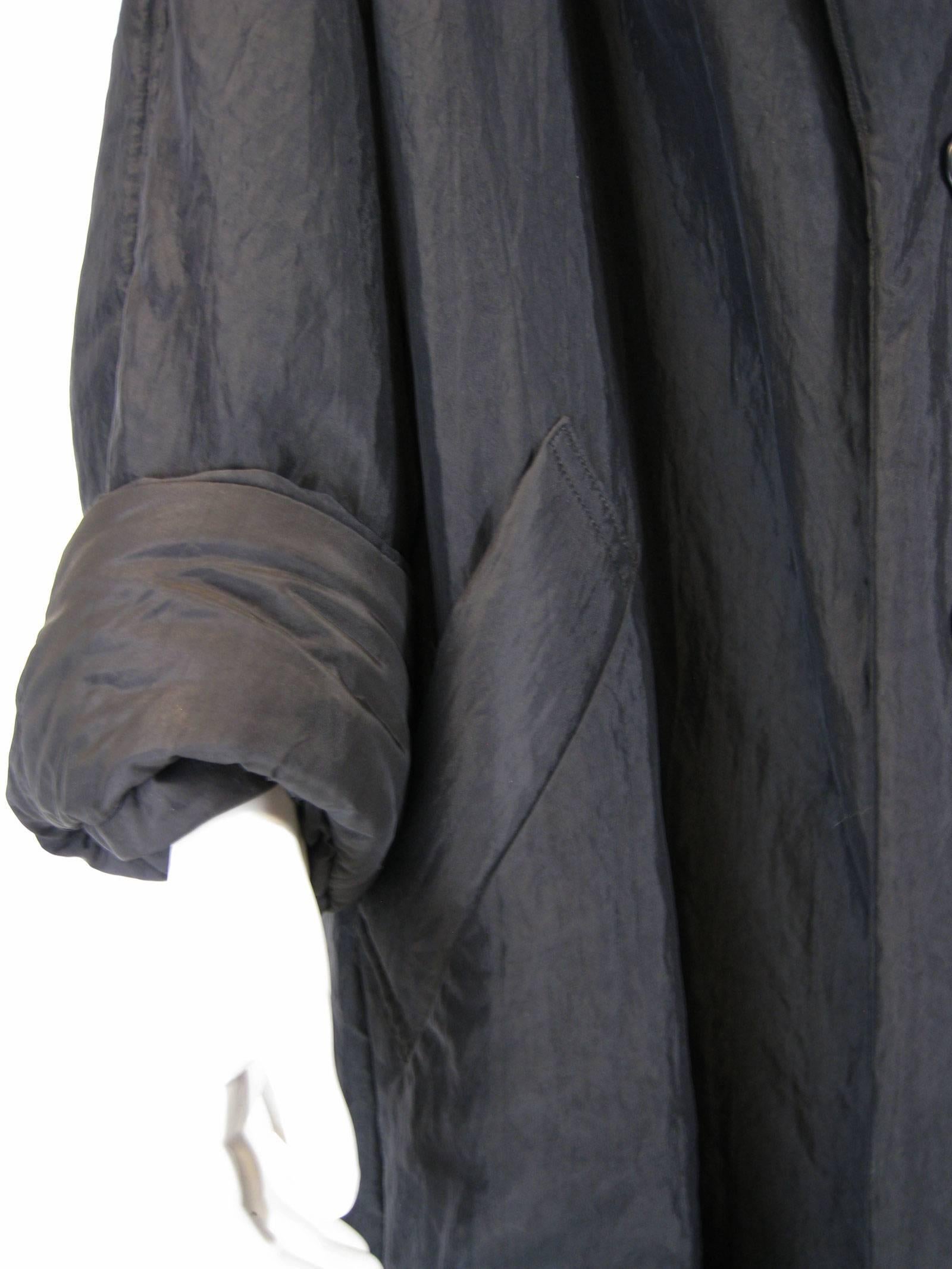 Issey Miyake Black Oversize Windcoat 4