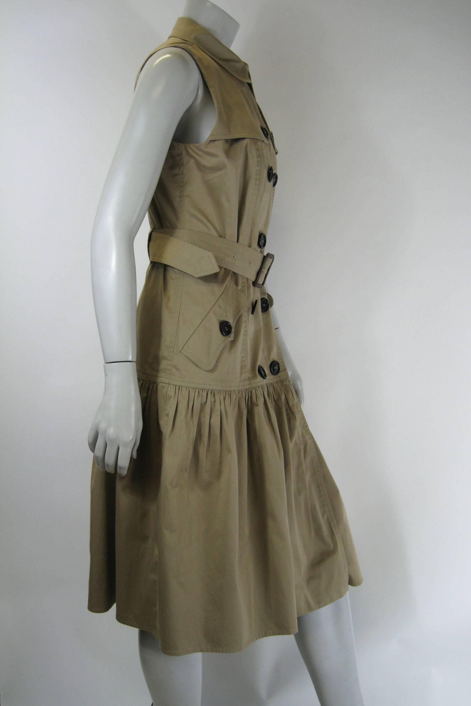 Burberry ärmelloses Trenchcoat-Kleid (Braun)
