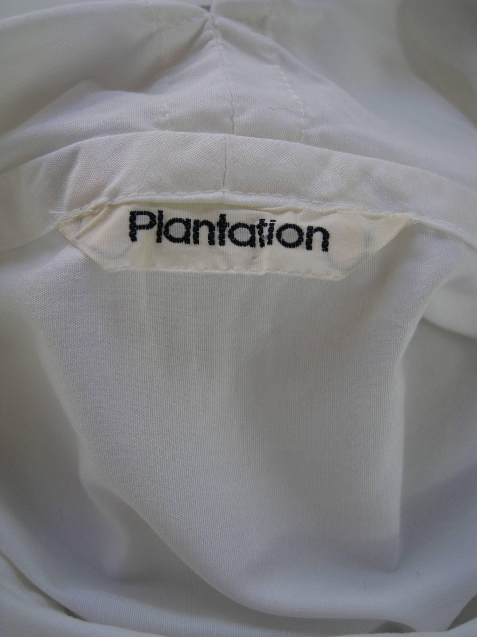 Issey Miyake Plantation White Cotton Shirt with Oversize Collar 2