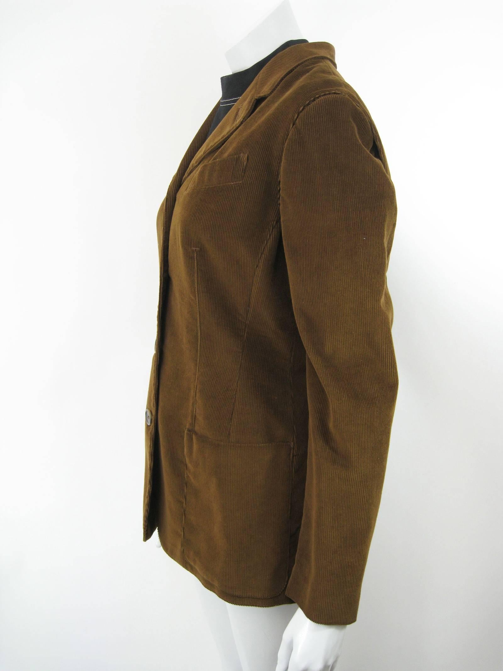 Gaultier Junior Brown Corduroy 2 Piece Mock Jacket Shirt and Vest 3