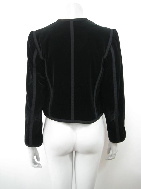 Yves Saint Laurent Rive Gauche Black Velvet Bolero Jacket 2