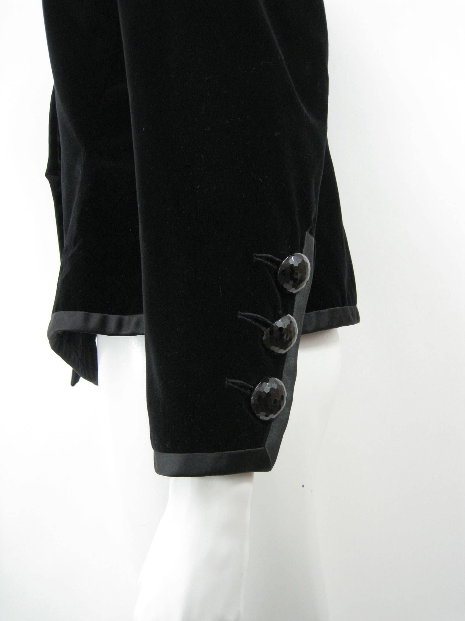 Women's Yves Saint Laurent Rive Gauche Black Velvet Evening Jacket