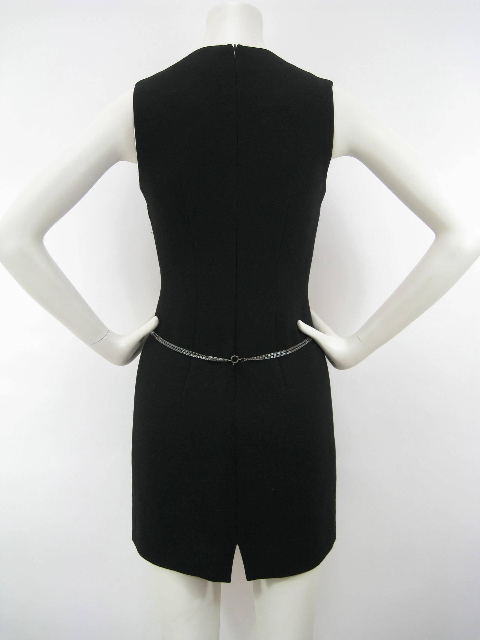 Women's Moschino Cheap & Chic Black Chain & Ring Dress Suit