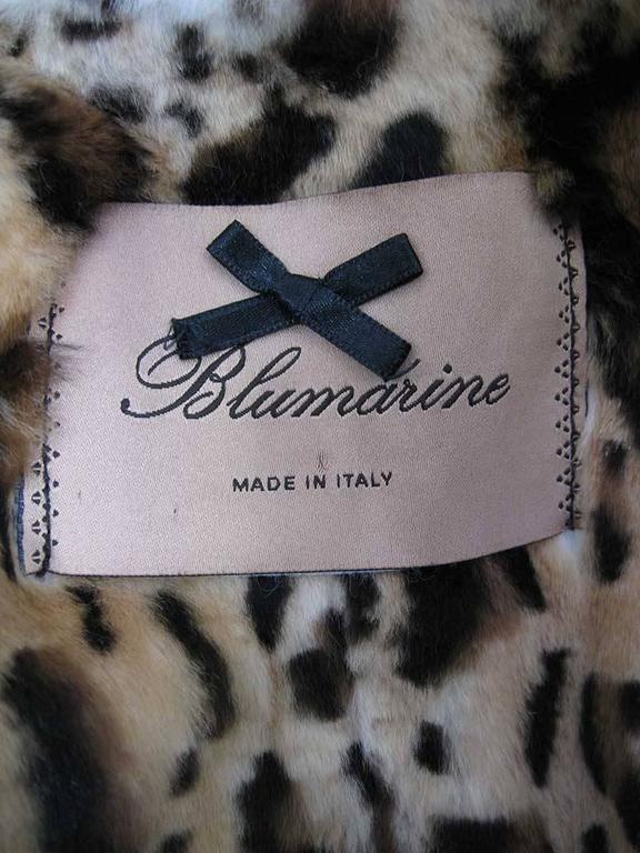 Blumarine Brown Suede Embellished Jacket Faux Leopard Lined at 1stDibs