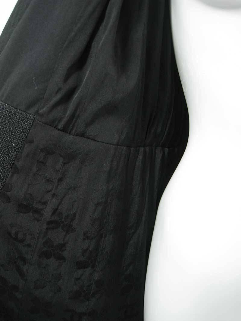 Chanel 2002 Black Silk Boucle Coat 1