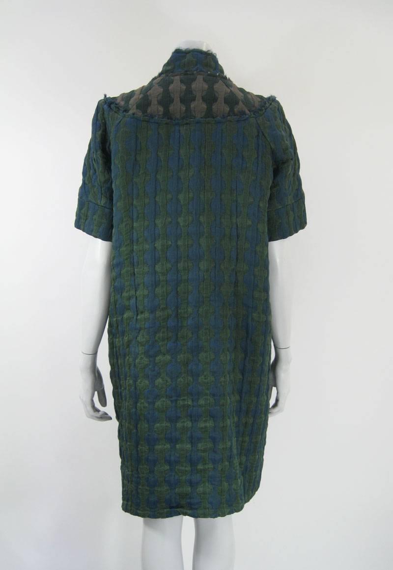 Marni Textured Zipper Front Dress Coat In Excellent Condition For Sale In Oakland, CA