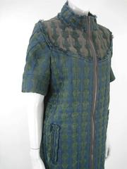 Marni - Manteau robe texturé à fermeture éclair sur le devant