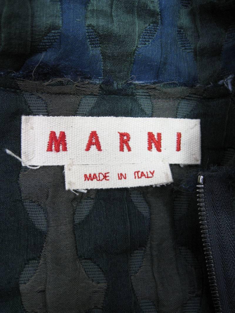 Marni Textured Zipper Front Dress Coat For Sale 1