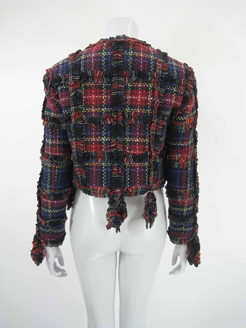 Moschino Cheap and Chic 1993-1994 Karierte Wolljacke im Zustand „Hervorragend“ im Angebot in Oakland, CA