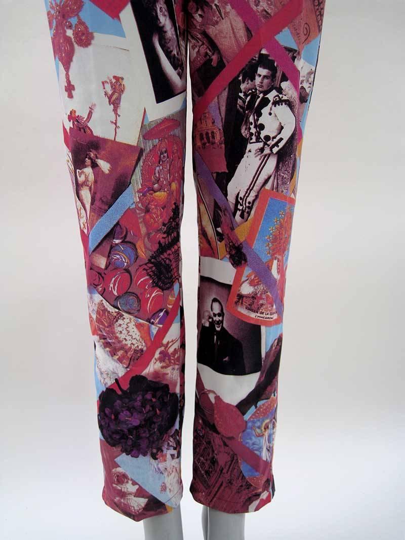 Christian Lacroix Bazar Photo Print Novelty Pants In Excellent Condition In Oakland, CA