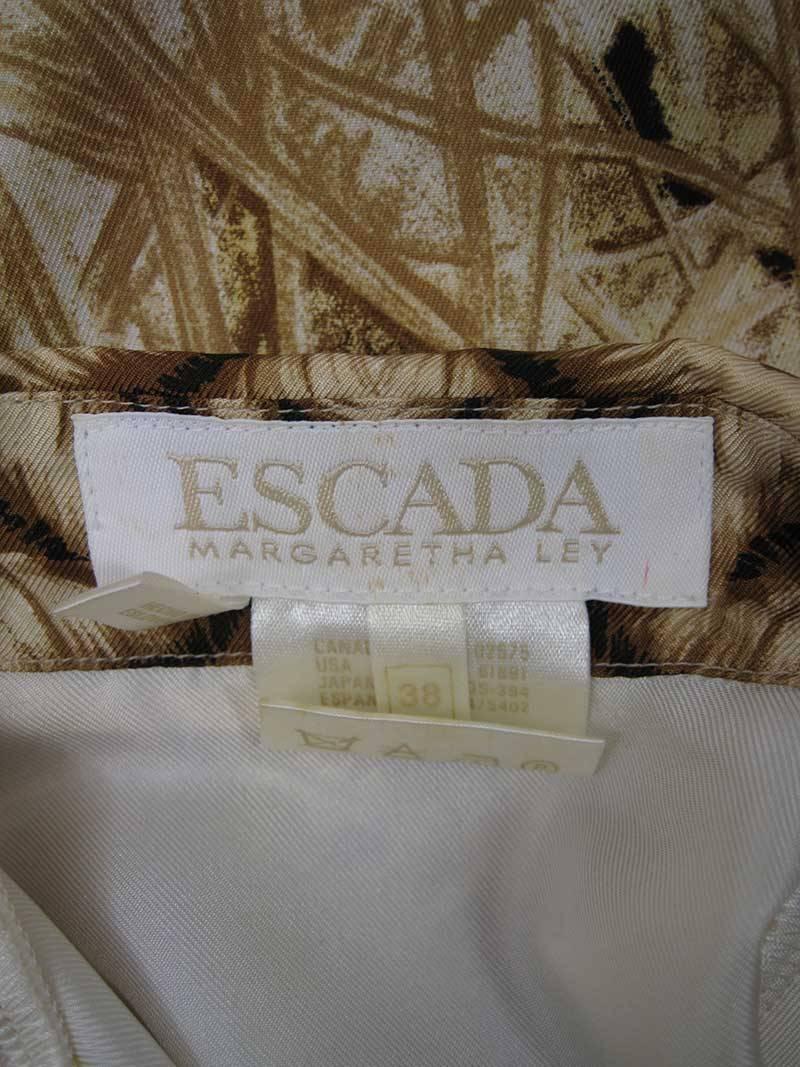 Women's Escada Silk Tiger Face Scarf Print Blouse For Sale