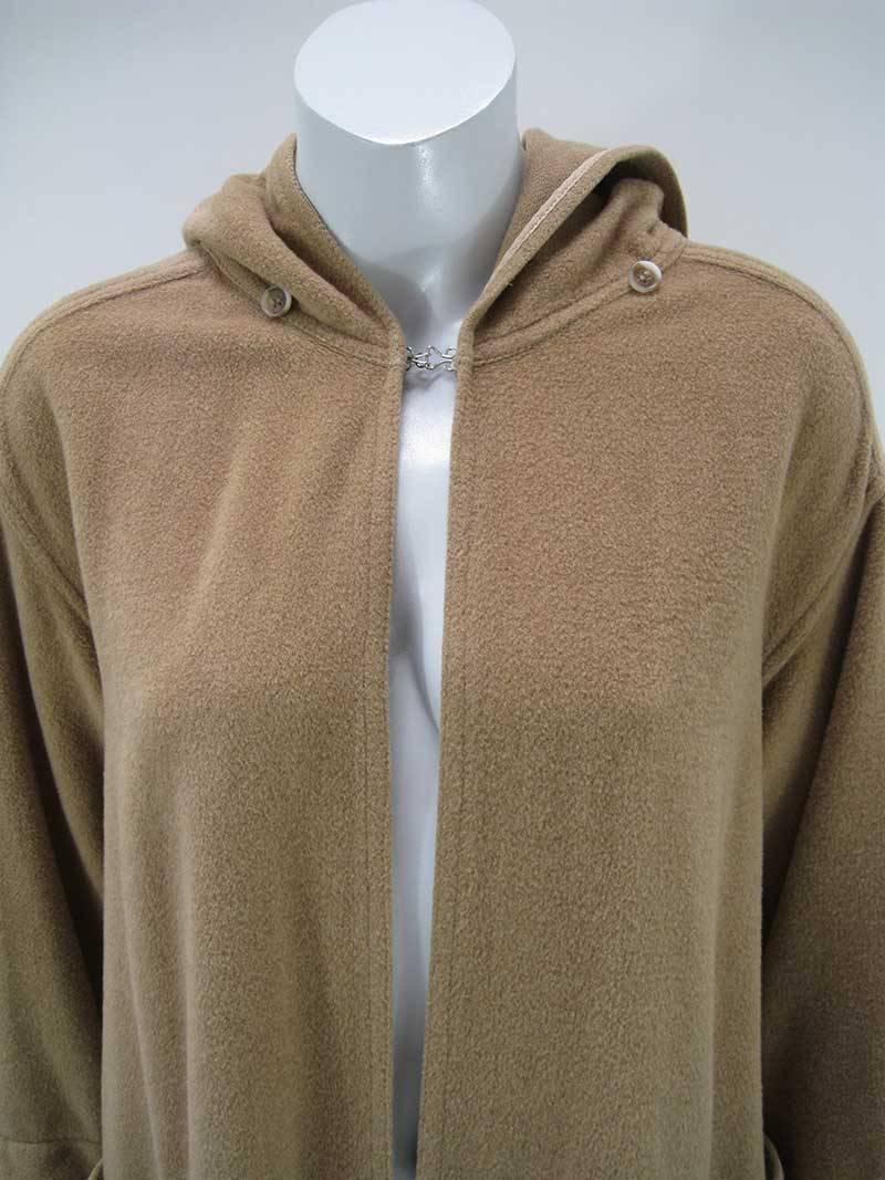 Rare Vintage Kenzo - Manteau à capuche et capuche surdimensionné en toile de chameau Bon état - En vente à Oakland, CA