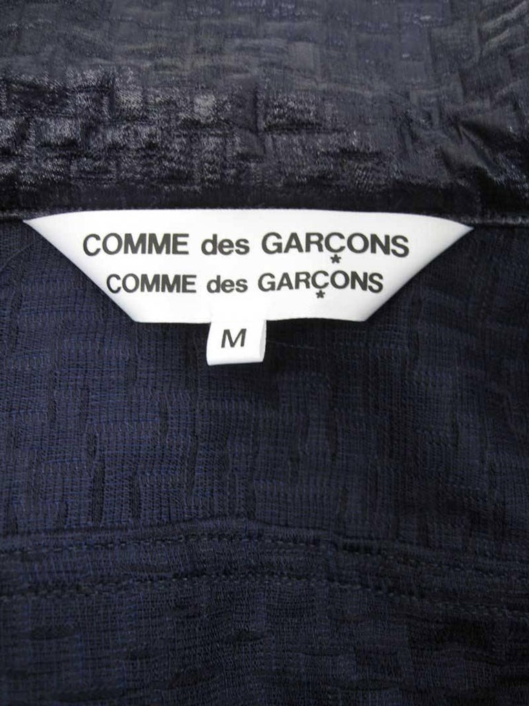 Comme des Garcons Cropped Navy Jacket For Sale at 1stDibs