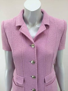 Chanel Boutique Lavender Wool Boucle Suit