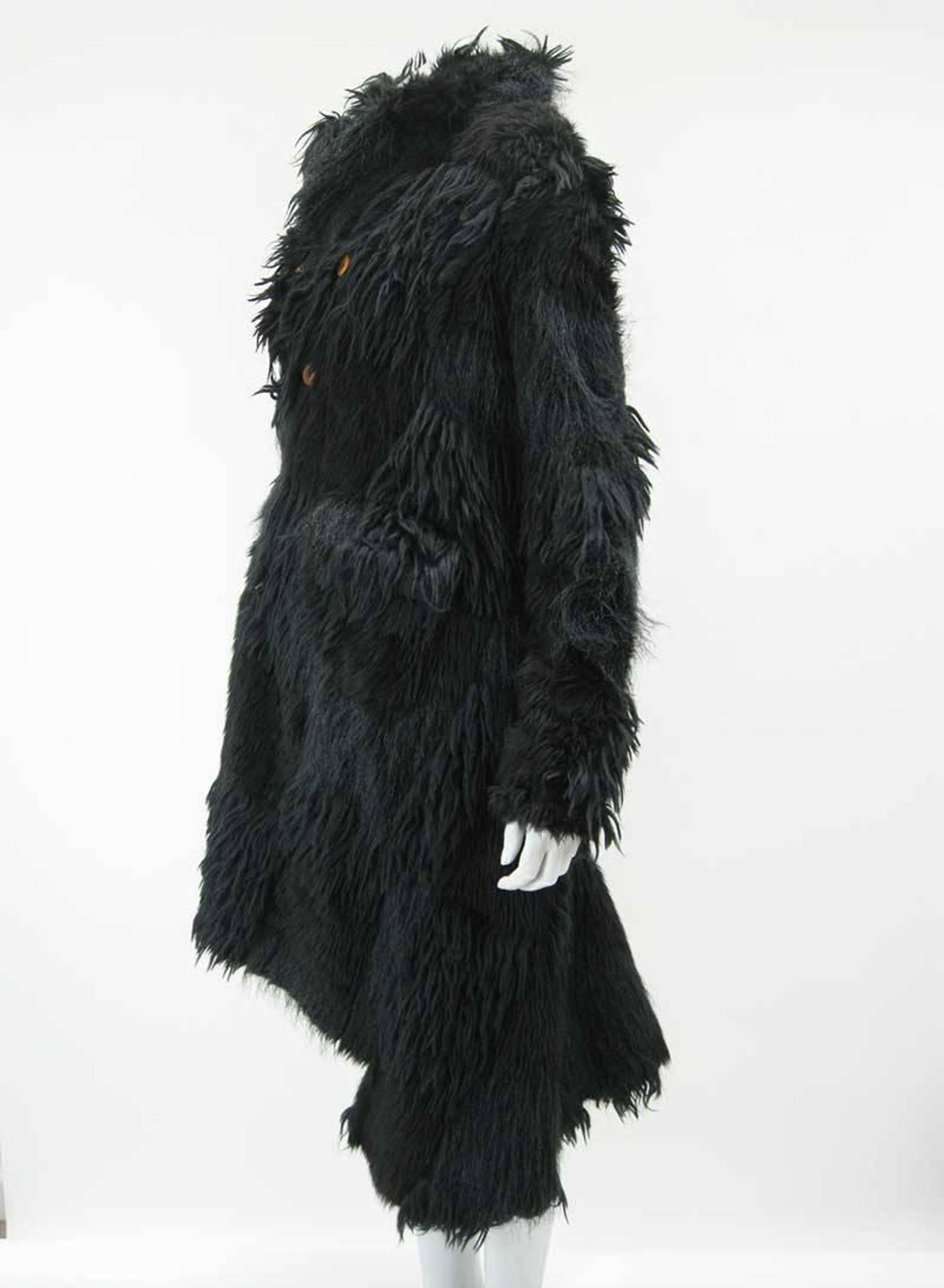 Comme des Garcons Faux Fur Asymmetrical Coat 2002 at 1stDibs