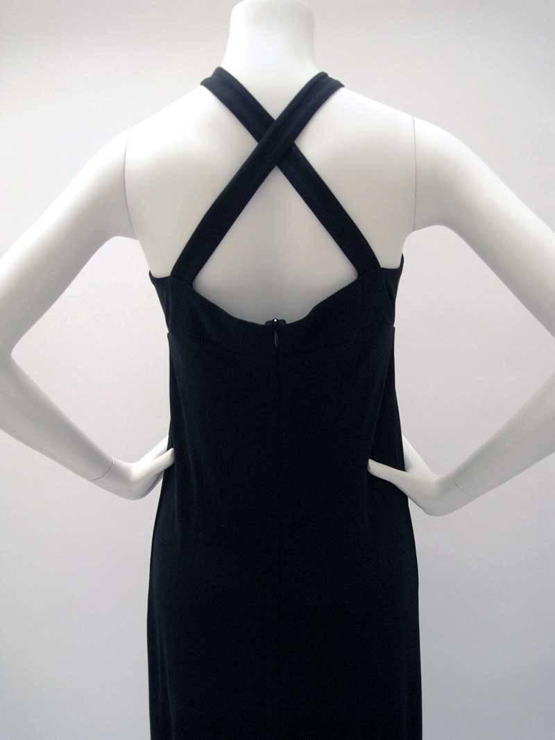 Gianfranco Ferre Black Jersey Cocktail Dress For Sale at 1stDibs ...