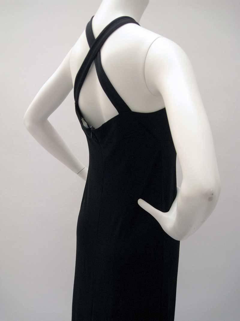 Gianfranco Ferre Black Jersey Cocktail Dress For Sale at 1stDibs ...